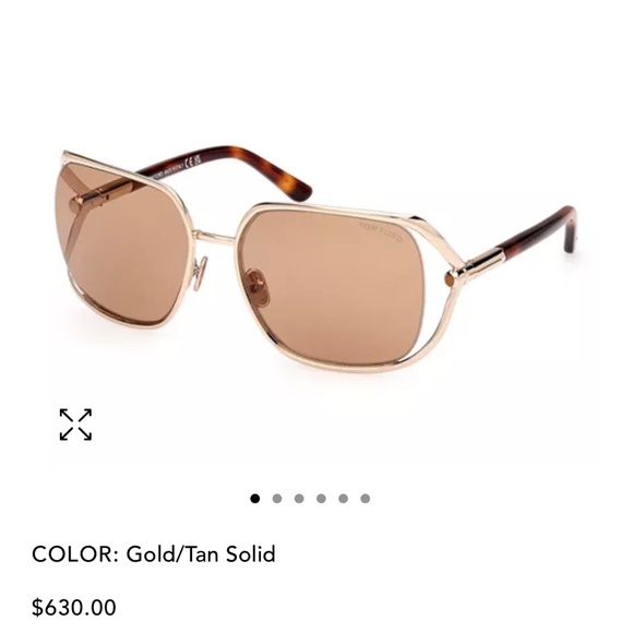 BRAND NEW WOMEN'STOM FORD GOLDIE 60MM AVIATOR SUNGLASSES